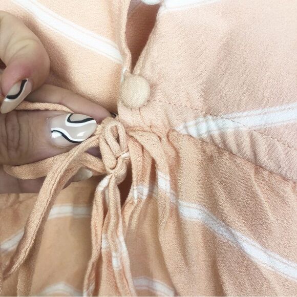 FREE PEOPLE | Samifran Petal Combo Ruffle Long Sleeve Top Women’s Size Large - Picture 12 of 14